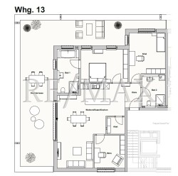 Whg 13 Grundriss Penthouse 4 Zimmer