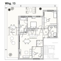 Whg 13 Grundriss Penthouse 4 Zimmer