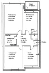 Grundriss Whg 61