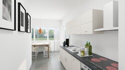 Küche Richtung Essen (Illustration)