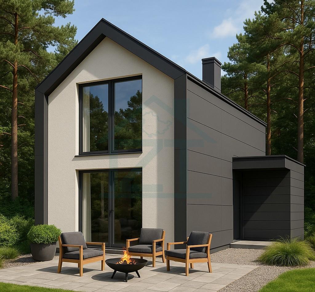 Modern Haus im Waldesgrün