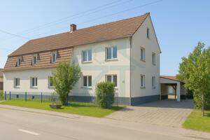Traditionelles europäisches Haus im Vorort (1)