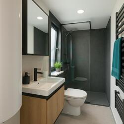 Modernes Badezimmer mit minimalistischer Eleganz