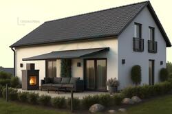 Moderne E40 Villa mit Garten und Patio