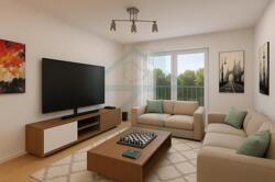 Moderne Wohnzimmer mit Schach und Kunst