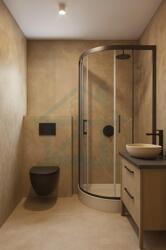 Moderne Badezimmer-Oase mit marmornen Akzenten