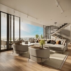 Penthouse Wohnbereich - Render