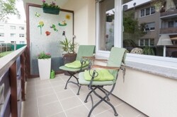 Balkon Richtung Garten