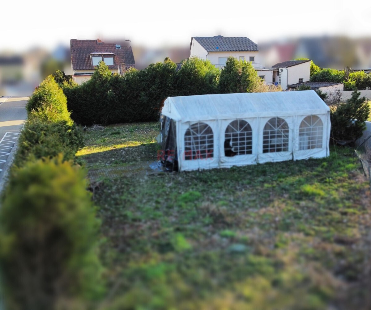 Ansicht Grundstück in der Abendsonne