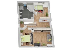 Grundriss OG aber alles mit Dachschräge