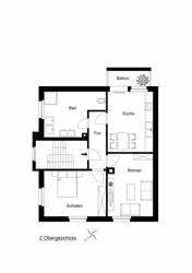 Raumaufteilung Wohnung zweites Obergeschoss