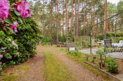 Weg von der Garage zur Terrasse