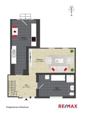 Erdgeschoss mittleres Haus