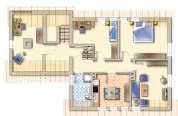 Grundriss Dachgeschoss Variante