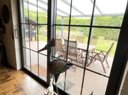 Zugang vom Wohnzimmer zur Terrassse
