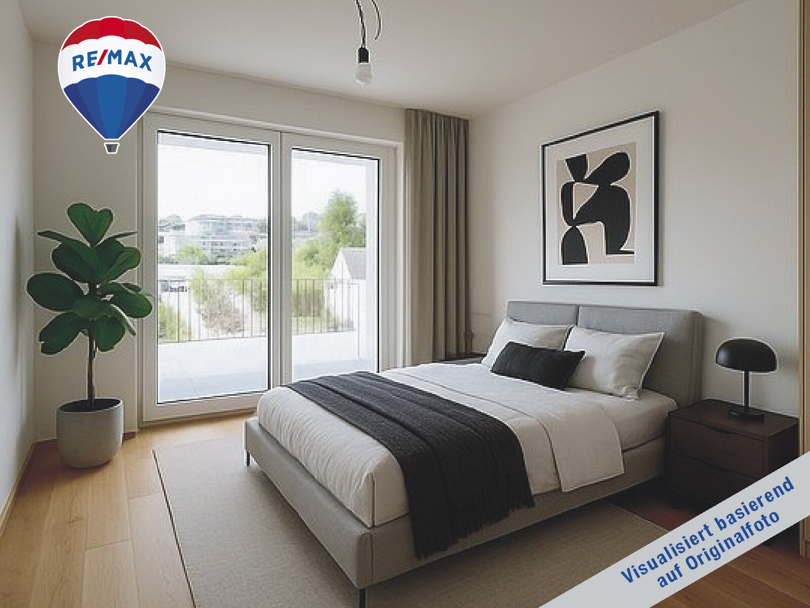 Schlafzimmer möbliert