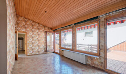 Wohnzimmer Fensterfront Terrasse OG