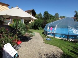 Pool mit neuer Abdeckung