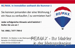 REMAX-Ihr Makler in der Metropolregion Ansbach