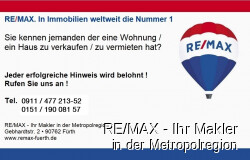 REMAX-Ihr Makler in der Metropolregion Fürth
