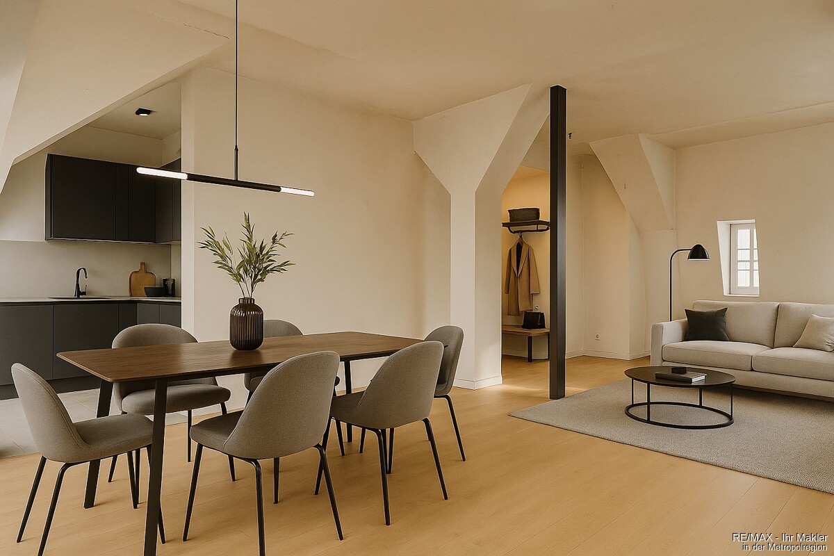 KI-Beispielbild Ess-/Wohnzimmer