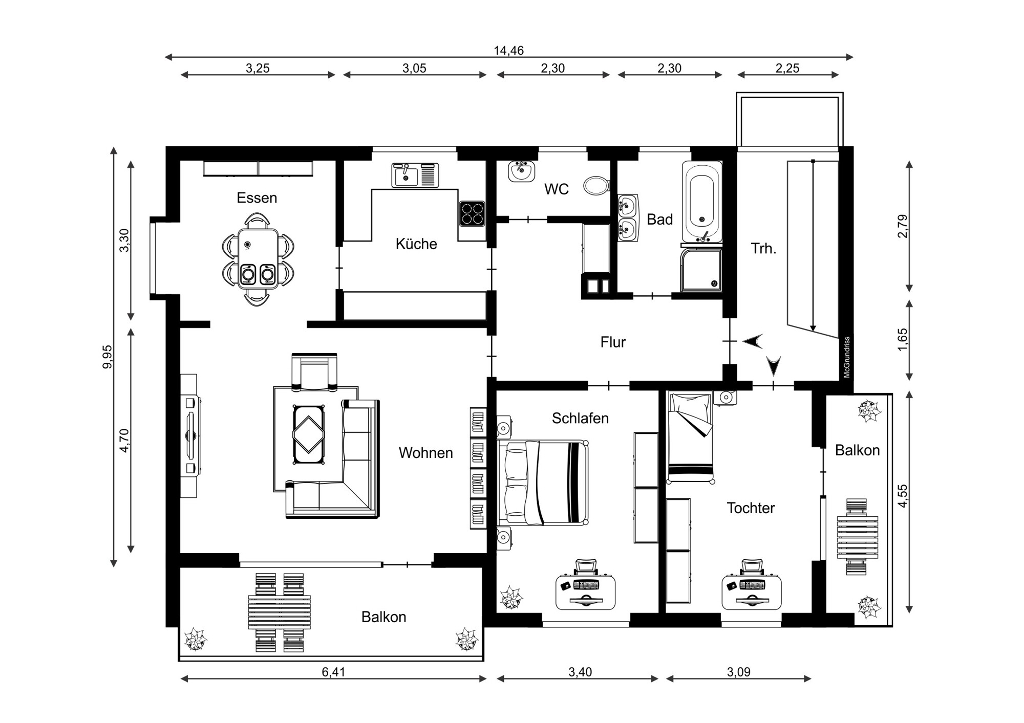 1_OG_gezeichnet_Rümminger Straße 1, 79597 Schallbach