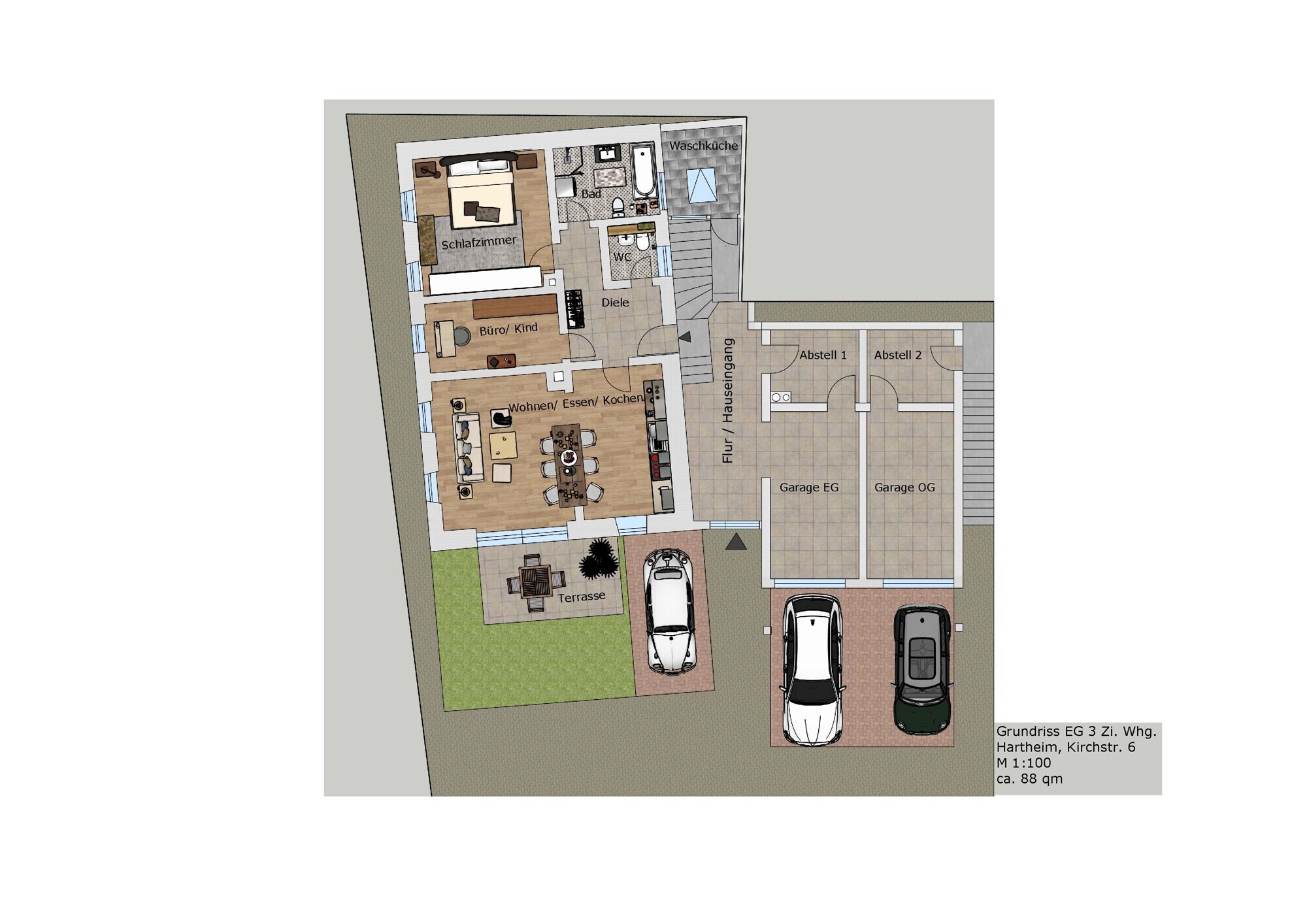 Grundriss EG mit Beschriftung 1.1 - Kopie