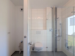 Badezimmer mit ebenerdige Duschkabine & WC