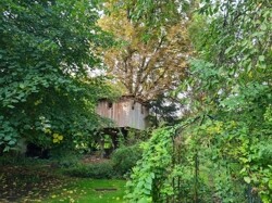 Garten mit Baumhaus