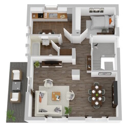 Grundriss OG möbliert