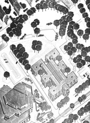 Hotelanlage mit Park