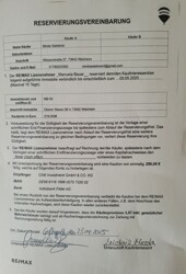 Reservierungsvereinbarung