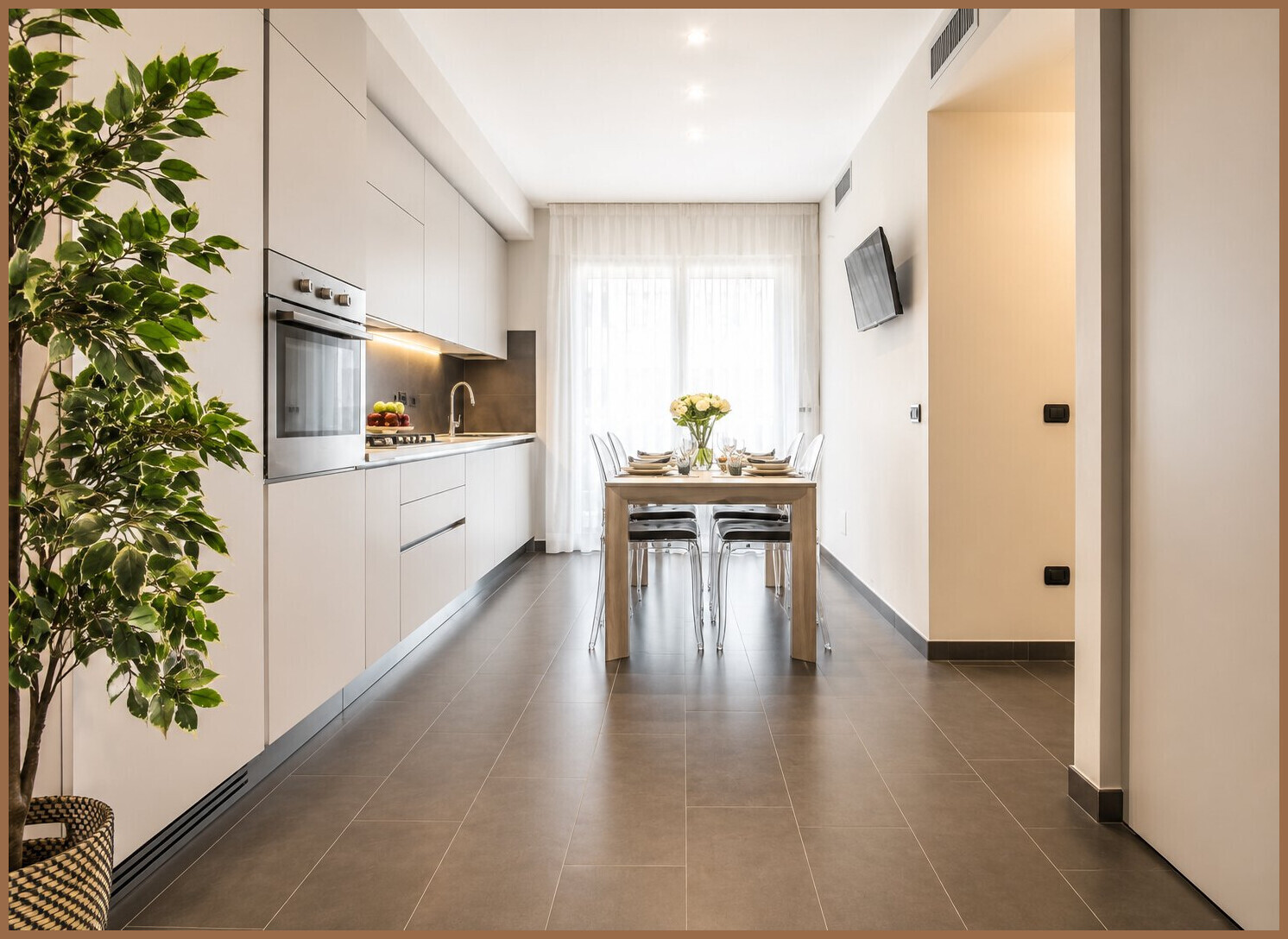 Cucina e zona pranzo integrate