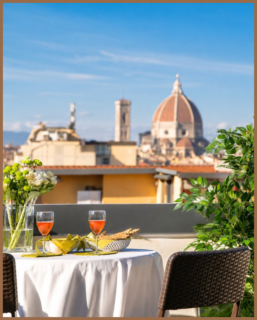 Terrazza con vista su Firenze