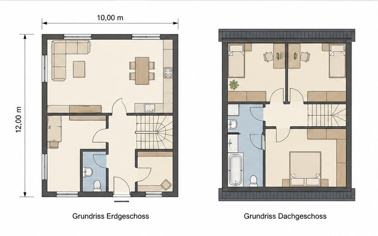 Grundrisse vom Musterhaus