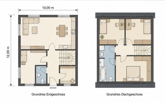 Grundrisse vom Musterhaus