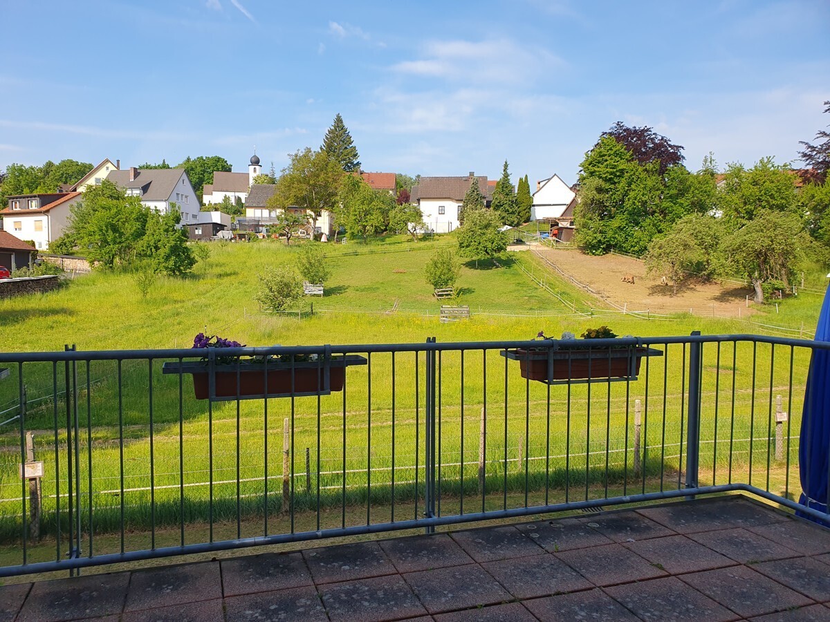Gemeinschaftsbalkon und Aussicht