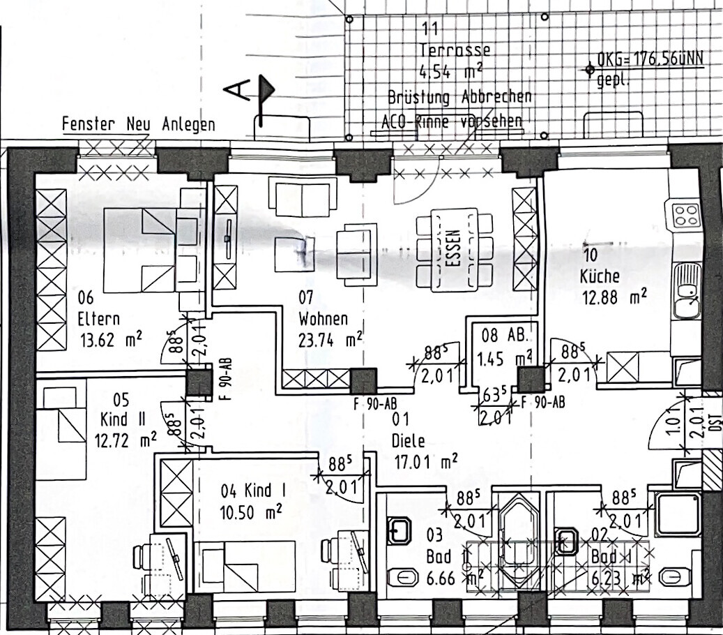 Einzelgrundriss Wohnung 1