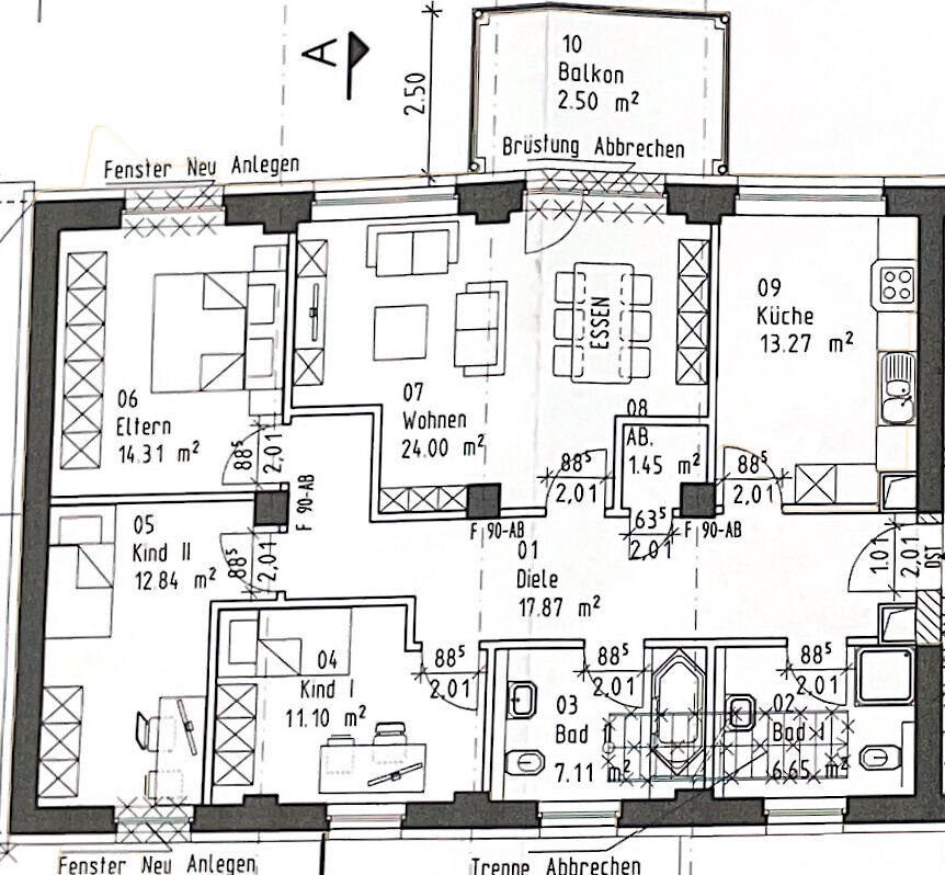 Einzelgrundriss Wohnung 3