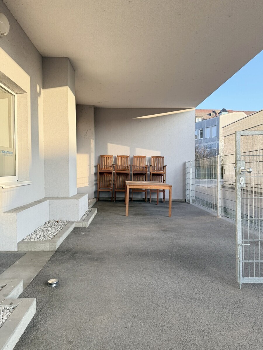 Terrasse, eingezeunt