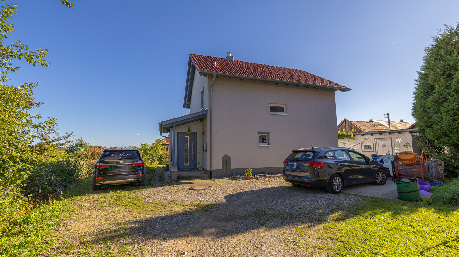 Die Einfahrt zum Haus