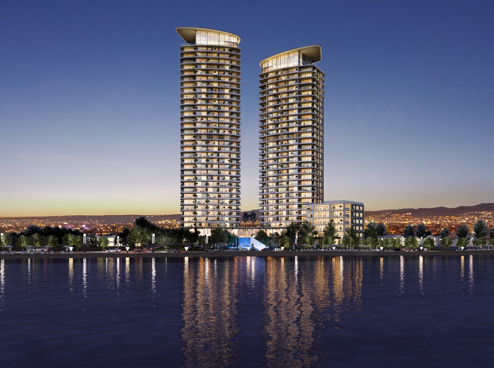 Limassol Blu Marine Towers Night