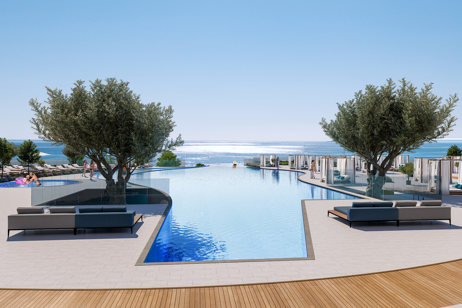 Limassol Blu Marine Facilities Elevated Podium Outdoor Pool