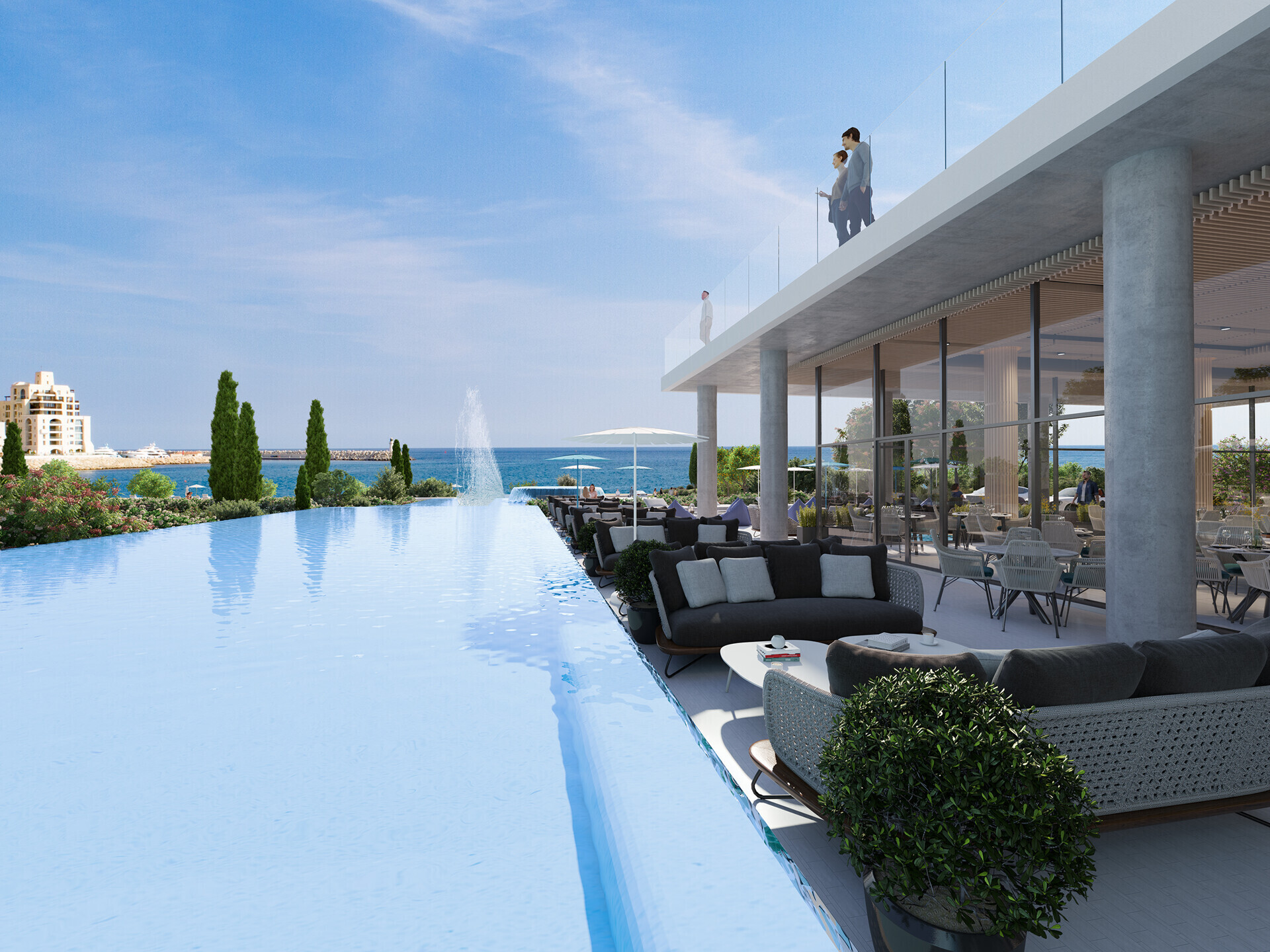 Limassol Blu Marine Restaurant Fountain View