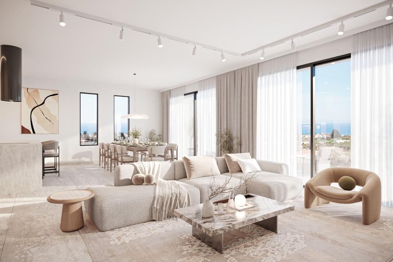 Wohnzimmer mit Küche