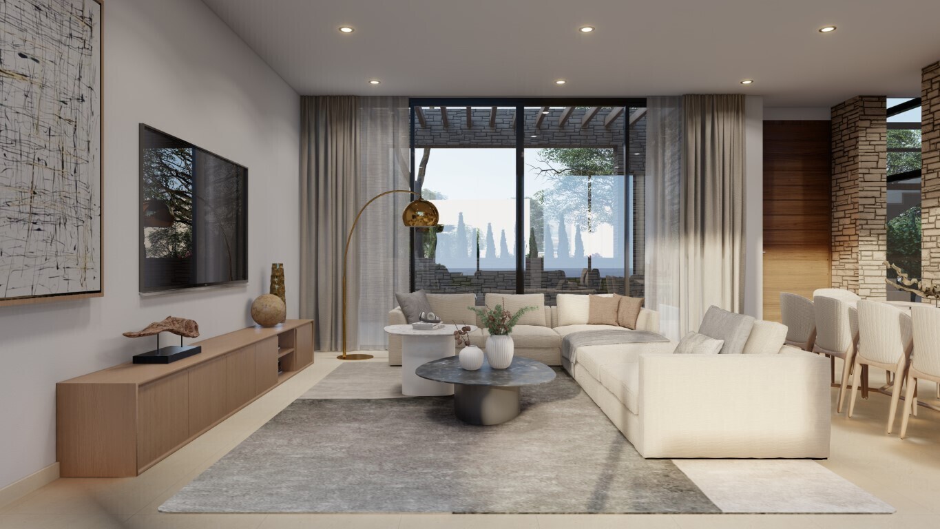 Wohnzimmer mit Meerblick