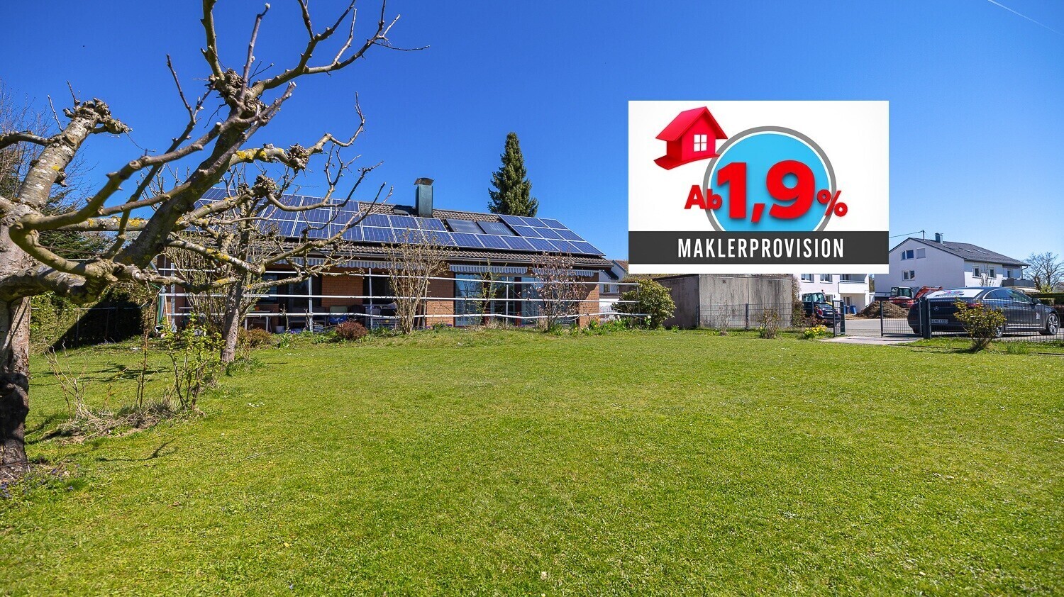 Bungalow Gartenansicht