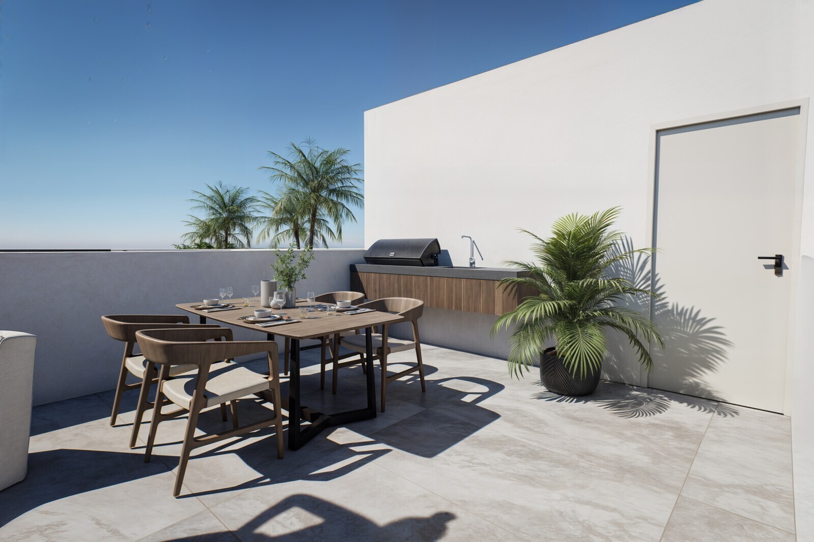 Dachterrasse mit Grill