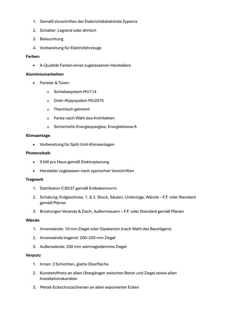 Technische Spizifikation 3