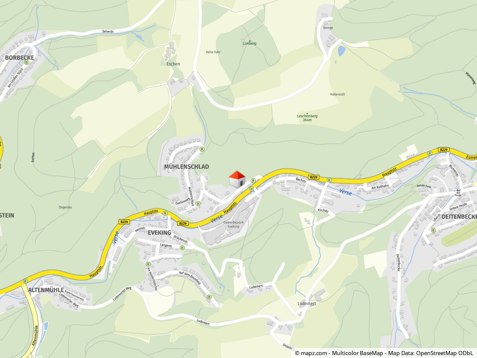 Geolyzer Kartenausschnitt